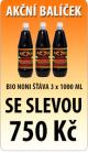 NENÍ V NABÍDCE BIO NONI ŠŤÁVA  3 X 1000 ML SE SLEVOU 3 X 250 KČ